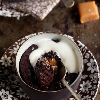 45 Second Chocolate Pudding With Salted Caramel