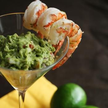 Margarita Shrimp with Grilled Avocado Guacamole