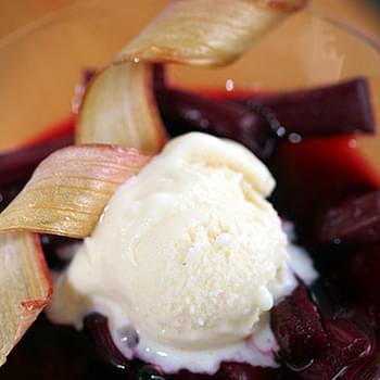 Red Wine-Poached Rhubarb