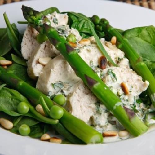 Chicken and Asparagus Salad with Creamy Tarragon Dressing