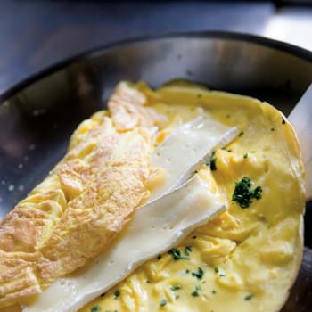 Lots-of-Herbs Omelet Stuffed with Brie