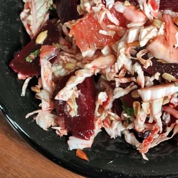 Cabbage, Beet and Grapefruit Slaw