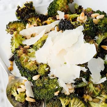 Roasted Broccoli with Shaved Parmesan