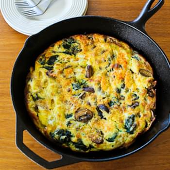 Mushroom Lover's Frittata with Spinach and Cheese