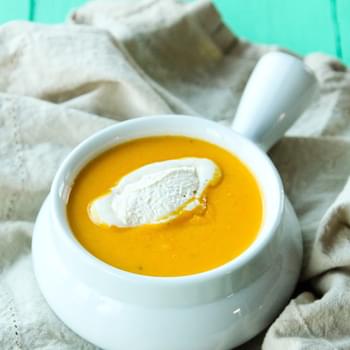 Butternut Squash Soup with Spiced Cream