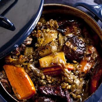 Braised Lamb Stew With Barley And Vegetables