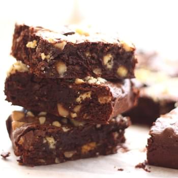 Double Chocolate Brownies with Macadamia Nuts - Traditional, Gluten Free or Casein Free