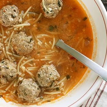 Meatball and Spaghetti Soup