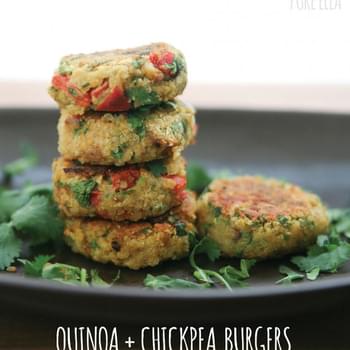Quinoa + Chickpea Burgers | gluten-free and vegan