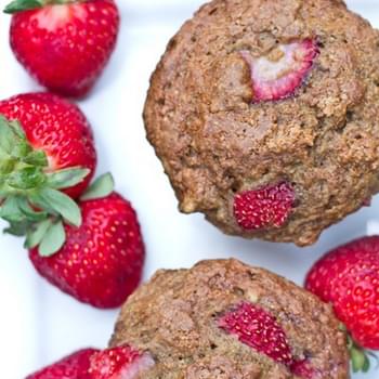 Strawberry, Banana, n’ Nut Butter Love Muffins