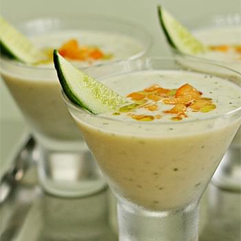 Chilled Cucumber Soup with Yogurt and Fresh Mint