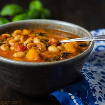 White Bean Stew with Winter Squash and Kale