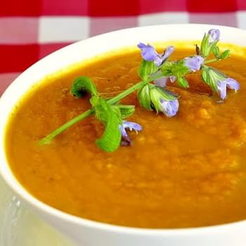Roasted Carrot Soup with Five Spice, Curry and Smoked Paprika