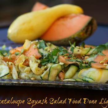 Zucchini, Yellow Squash and Cantaloupe Salad