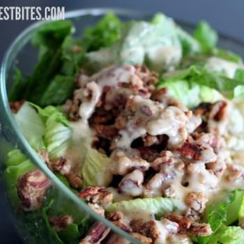 Pear & Blue Cheese Salad with Candied Pecans