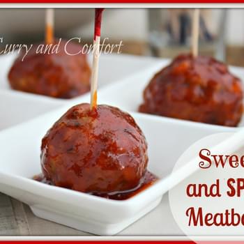 Sriracha and Apricot Glazed Meatballs