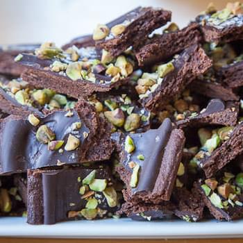 Mocha Cookies with Dark Chocolate and Pistachios (gluten free)