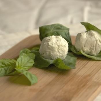 Basil-Wrapped Goat Cheese