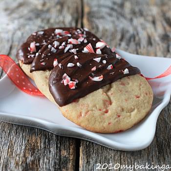 Chocolate Dipped Peppermint Cookies