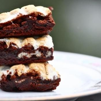 Triple Layer Mint S’more Brownies