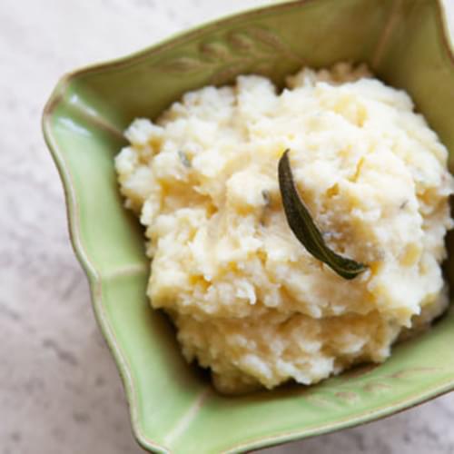 Mashed Potatoes with Brown Butter, Goat Cheese, and Sage