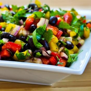 Black Bean and Pepper Salad with Cilantro and Lime