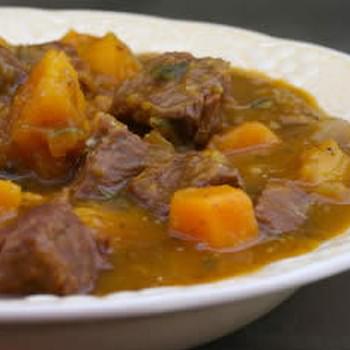 Beef and Butternut Squash Stew with Rosemary and Balsamic Vinegar