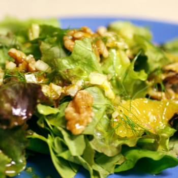 Spring Green Salad with Orange-Fennel Vinaigrette