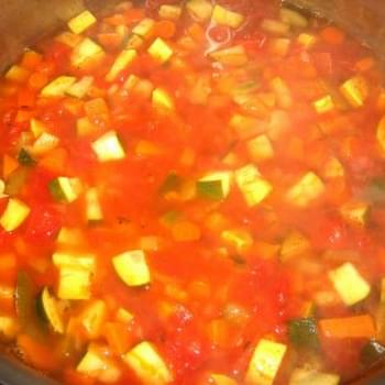 Vegetable Soup with Sweet Potatoes and Rosemary
