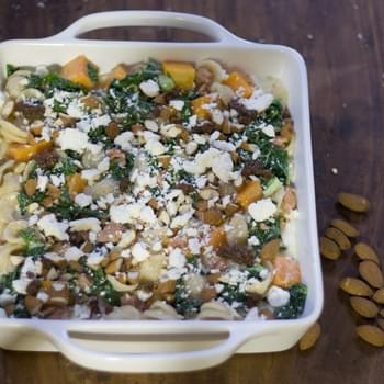 Butternut Squash, Kale and Sausage Baked Pasta