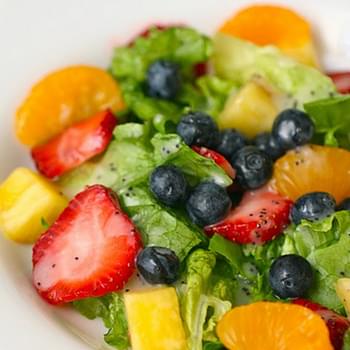 Summer Strawberry Salad with Creamy Poppy Seed Vinaigrette