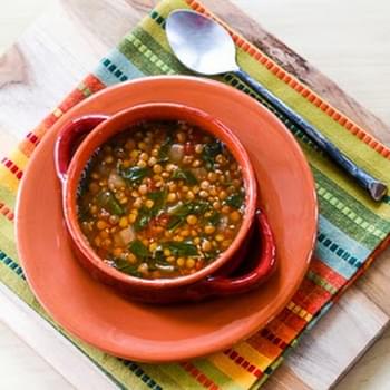 Lentil Soup with Spinach, Tomatoes, and Cumin