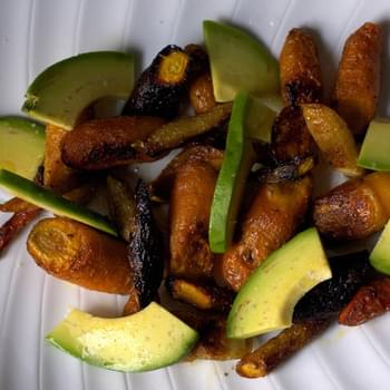 Roasted Carrot and Avocado Salad