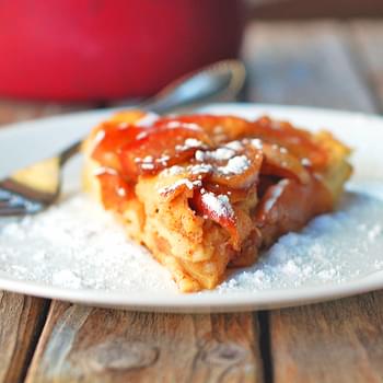 Baked Apple Pancake with Apple Cider Syrup