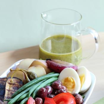 Niçoise Salad with Grilled Vegetables and Basil-Mustard Vinaigrette