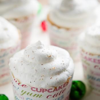Cappuccino Eggnog Angel Food Cupcakes