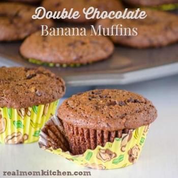 Double Chocolate Banana Muffins