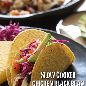 Slow Cooker Chicken Black Bean Tacos