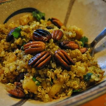 Curried Quinoa with Apples & Pecans