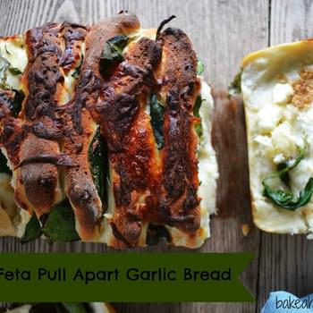 Spinach Feta Pull Apart Garlic Bread