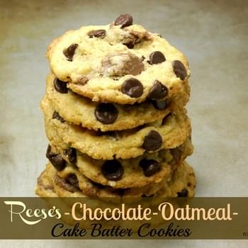 Reese's-Chocolate-Oatmeal-Cake Batter Cookies