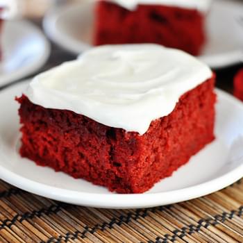 Red Velvet Sheet Cake with Cream Cheese Frosting