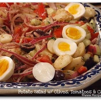 Potato Salad with Olives, Tomatoes and Capers