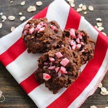 Candy Cane No-Bake Cookies