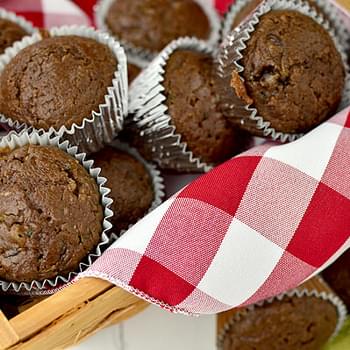 Healthier Double Chocolate Zucchini Muffins