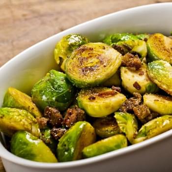 Brussels Sprouts With Fried Chicken Liver