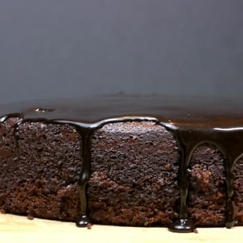 Six Minute Chocolate Cake with Chocolate-Balsamic Icing