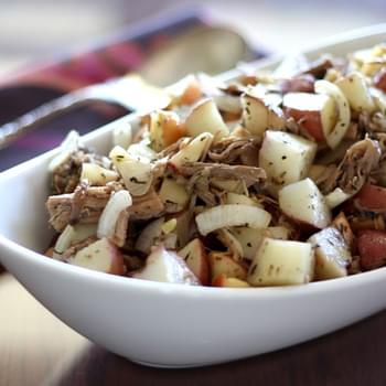 Roasted Italian Apples and Potatoes with Pork