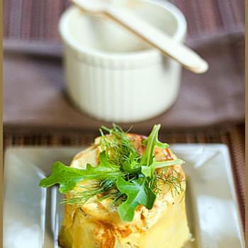 Potato, Fennel, Pear and Fourme d’Ambert Timbale