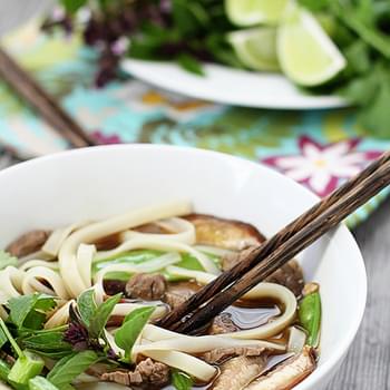 Vietnamese Rice Noodle Soup with Beef